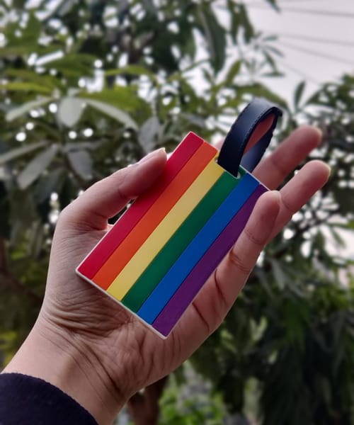 Pride Flag Bag Tag